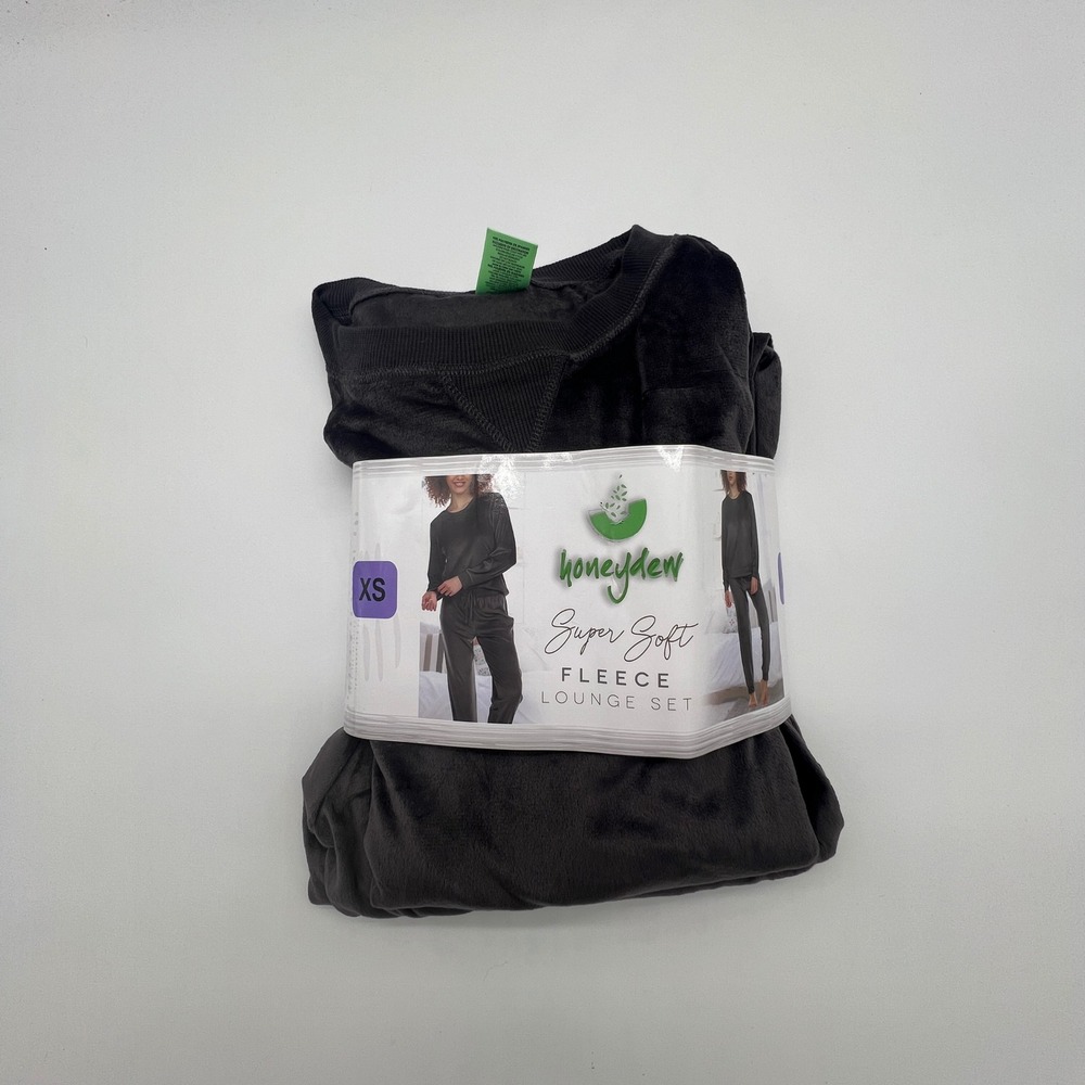 Honeydew Super Soft Fleece Lounge Set Drizzle Gray 2-Piece Jogger Set XS 1516921